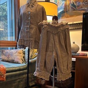 Vintage Magnolia Pearl, linen jacket and bloomer set CA #4